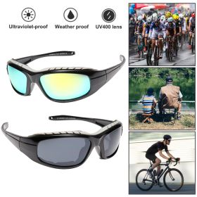 2 Pairs Motorcycle Padded Foam Wind Resistant Riding Glasses Sunglasses