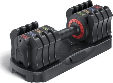 Adjustable Dumbbell Set, 22.5lb 5-in-1 Quick Adjust Dumbbell, Free Weights with Storage Tray for Home Gym, Full Body Workout Equipment for Men & Women