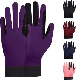 ChinFun Women's Horse Riding Gloves Stretchable Equestrian Gloves Breathable for Outdoor Horseback Cycling Driving