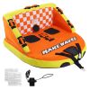 Towable Tube for Boating, 1-2 Riders Inflatable Towable Tubes with Deck Seats and Backrest, 340 lbs Water Sport Tube for Boat to Pull