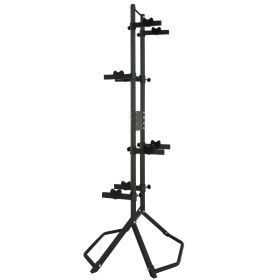 4 Bike Storage Rack, Free Standing Gravity Wall Vertical Bike Rack, Fully Adjustable Bike Rack Garage, Sturdy Steel & Easy Assemble, for Garage