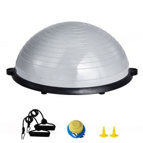 Half Exercise Ball Trainer, 23 inch Balance Ball Trainer, 660lbs Capacity Stability Ball, Yoga Ball with Resistance Bands & Foot Pump