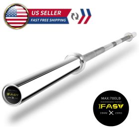 Barbell Bar Plates 7.2Ft Solid Iron Fitness Weightlifting