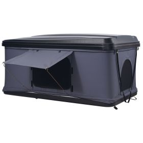 Rooftop Tent Hard Shell, Naturnest Rooftop Tent Hardshell for 2-3 Person, Hard Shell Roof Top Tent with Telescopic Ladder Thick Mattress