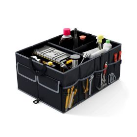 Portable Car Trunk Organizer Box with Side Pockets for Travel