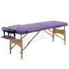 Portable Massage Table 72 Inch Adjustable Spa Bed Foldable Facial Couch with Carry Case Purple