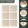 ProsourceFit Puzzle Exercise Mat ½ in, EVA Interlocking Foam Floor Tiles for Home Gym, Mat for Home Workout Equipment, Floor Padding for Kids, Cream
