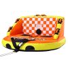 Towable Tube for Boating, 1-2 Riders Inflatable Towable Tubes with Deck Seats and Backrest, 340 lbs Water Sport Tube for Boat to Pull