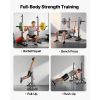 Power Cage Squat Rack, Home Gym Power Rack with Adjustable Height & Width