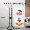 4 Bike Storage Rack, Free Standing Gravity Wall Vertical Bike Rack, Fully Adjustable Bike Rack Garage, Sturdy Steel & Easy Assemble, for Garage