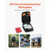 Survival First Aid Kit, 250 Pieces, 600D Nylon Trauma First Aid Bag, Survival Gear and Equipment, Emergency Kits, for Men Women Camping, Boat