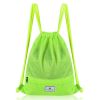 Drawstring Backpack String Bag Foldable Sports Sack with Zipper Pocket