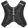 Weighted Vest, 12 lbs Weight Vest with Reflective Stripe, Adjustable Buckle Body Weight Vest for Men Women, Workout Equipment for Strength Training