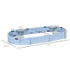 Kids Outdoor Sandbox with Cover, Seat Board for Backyard, Light Blue, 72" x 41.25" x 8.75"
