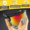 2Pcs Running Glasses for Men Ultra Light & Non Sleep Workout Glasses Sports Sunglasses Packs with Rainbow Design for Running Cycling Fishing Motorcycl