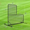 L-Shaped Baseball Net for Batting Cages