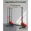 Power Cage Squat Rack, Home Gym Power Rack with Adjustable Height & Width