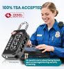 TSA Approved Luggage Lock - 4 Digit Combination, 10,000 Combinations, Easy-Read Password Window, Travel Lock for Suitcases, Backpacks