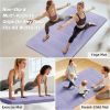 Foldable Yoga Mat Extra Thick & Large (74.0" x 47.2" x 0.4"), Double-Sided Non-Slip Lightweight Fitness & Pilates Mat