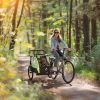 Kiddie Cruiser: 3-in-1 Emerald Bike Trailer, Stroller & Jogger with Safety Harnesses & Storage Galore