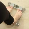 Digital Glass Bath Scale for Body Weight, Bathroom Body Scale, High Capacity of 400 lb, Battery Included, Clear Glass