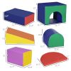 7-Piece Baby Soft Play Equipment, Multicolored Toddler Climber, Easy-to-Clean Surface, Creativity Climbing Toy