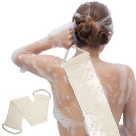 Premium Bamboo Fiber Exfoliating Body Scrubber Towel - Deep Clean & Gentle Exfoliation For Smooth Skin-Beige (Option: Defaulttitle)